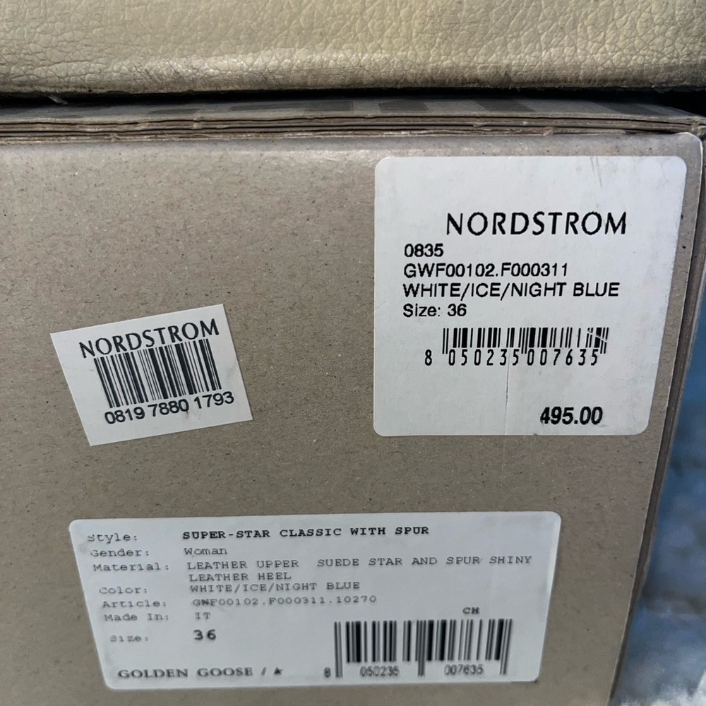 Golden Goose White and Gray Star Sneakers - Picture 5 of 5